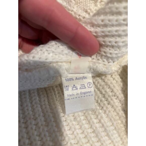 Vintage 90s Golf Sweater Made in England Knit V Neck Preppy Old Money Mens L - Picture 5 of 9